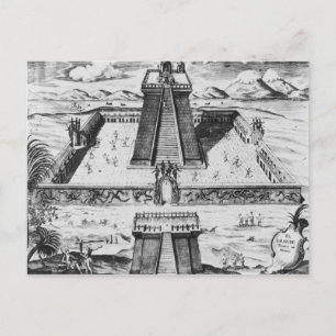 Cartão Postal O Presidente Templo em Tenochtitlan