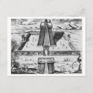 Cartão Postal O Presidente Templo em Tenochtitlan