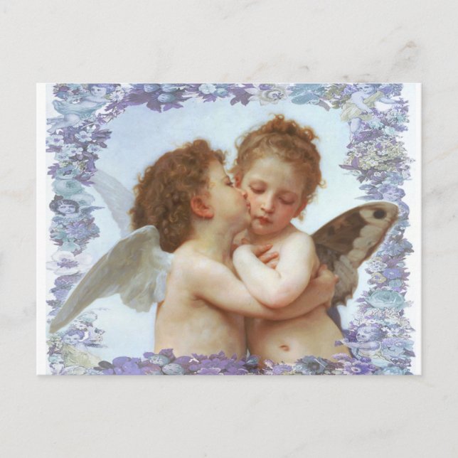 Cartão Postal O PRIMEIRO BEIJO, C.1873 William Bourgeau (Frente)