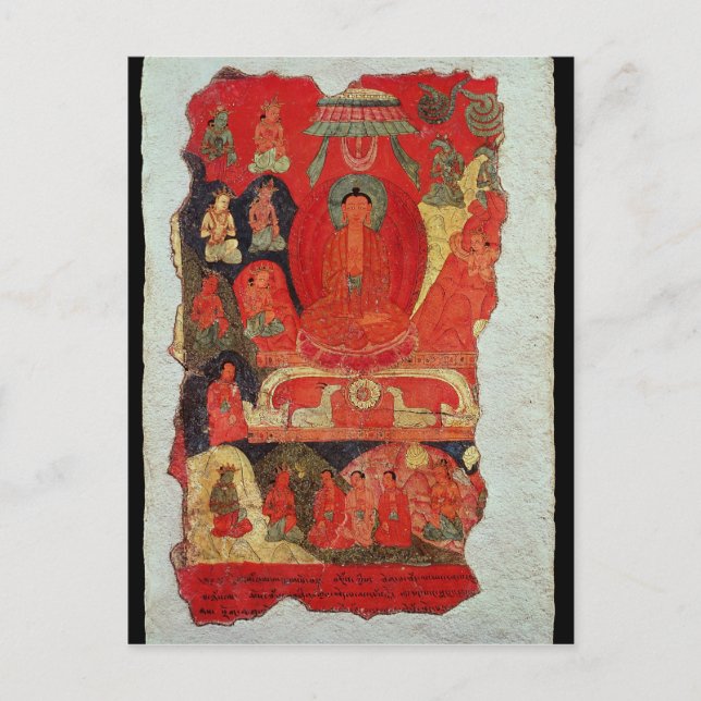 Cartão Postal O primeiro sermão de Buddha (Frente)