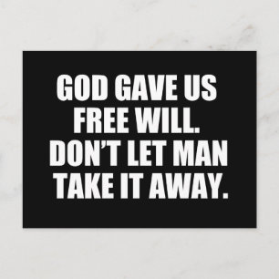 Cartão Postal O Pro Choice Free Will