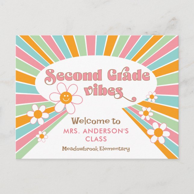 Cartão Postal O Professor é Bem-vindo ao Segundo Grau 70 (Frente)