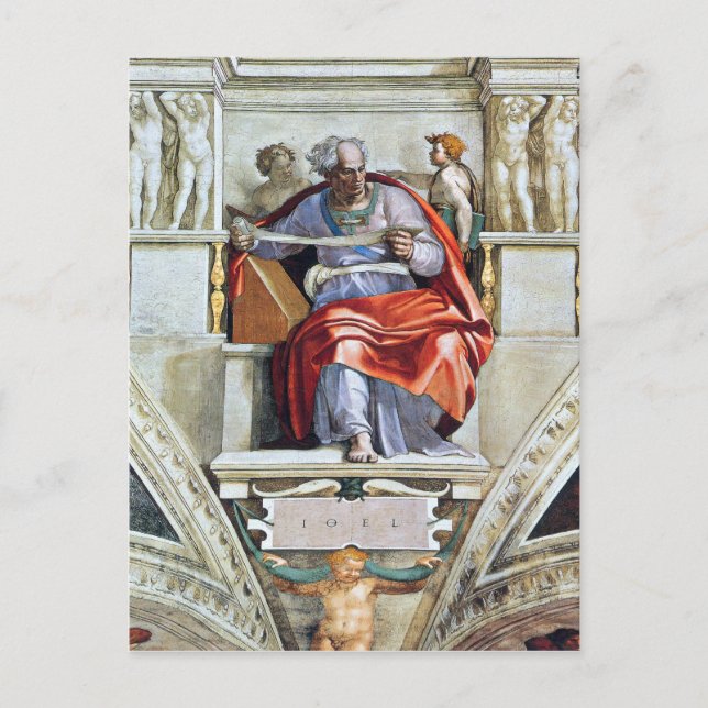 Cartão Postal O profeta Joel de Michelangelo Unterberger (Frente)
