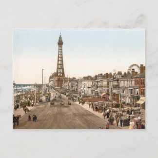 Cartão Postal O Promenade, Blackpool, Inglaterra