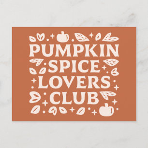Cartão Postal O Pumpkin Spice Lovers Club