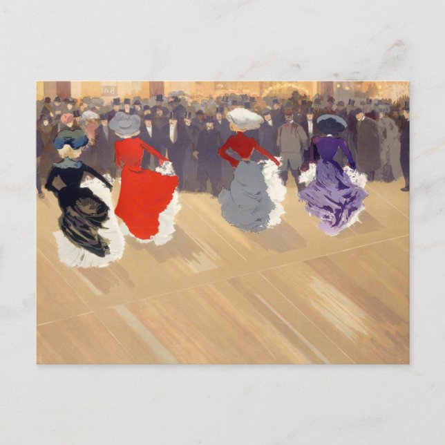 Cartão Postal O Quadril no Moulin-Rouge | Louis Abel-Truchet (Frente)