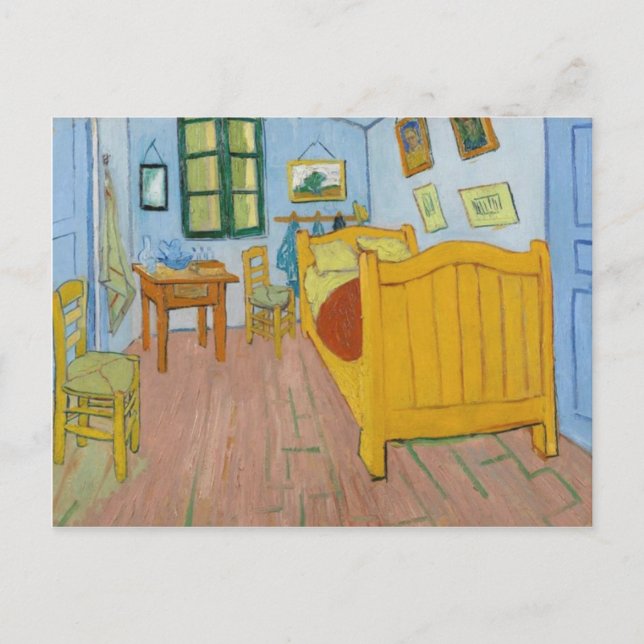 Cartão Postal O quarto, Vincent van Gogh, poste impressionista P (Frente)