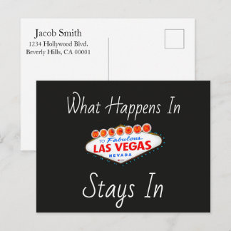 Cartão Postal O que acontece em Vegas fica em Las Vegas à Noite