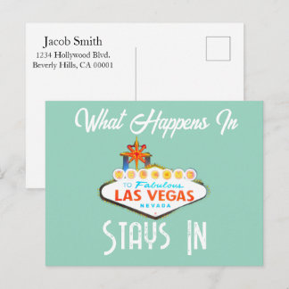 Cartão Postal O que acontece em Vegas fica em Las Vegas à Noite