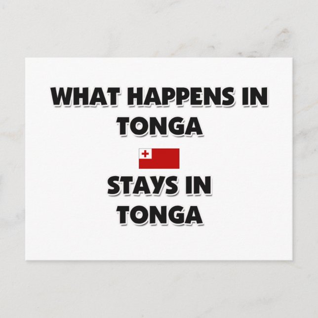 Cartão Postal O Que Acontece Na TONGA Fica Lá (Frente)