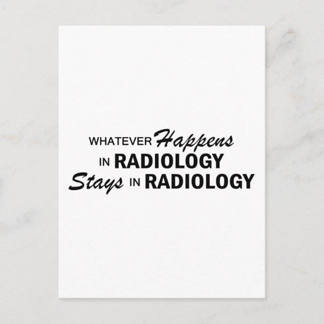 Cartão Postal O Que Acontece - Radiologia (Frente)