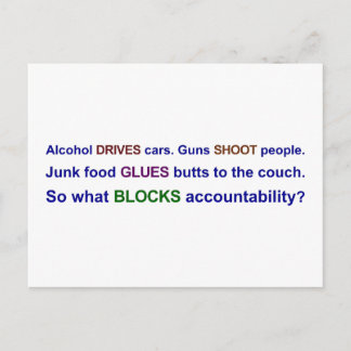 Cartão Postal O que aconteceu com a responsabilidade pessoal