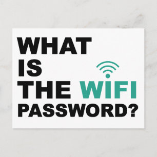Cartão Postal O que é a senha de WIFI engraçada