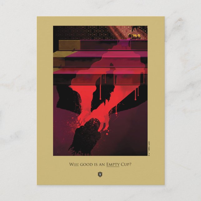 Cartão Postal O que é bom é uma taça vazia? (Frente)