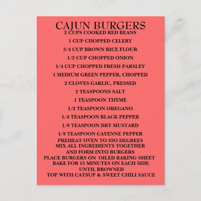 Cartão Postal O que é Cozinhar? Receita - Placa de Posto (Frente)