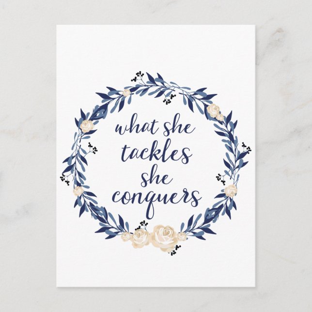 Cartão Postal O Que Ela Enfrenta Que Conquista (Frente)