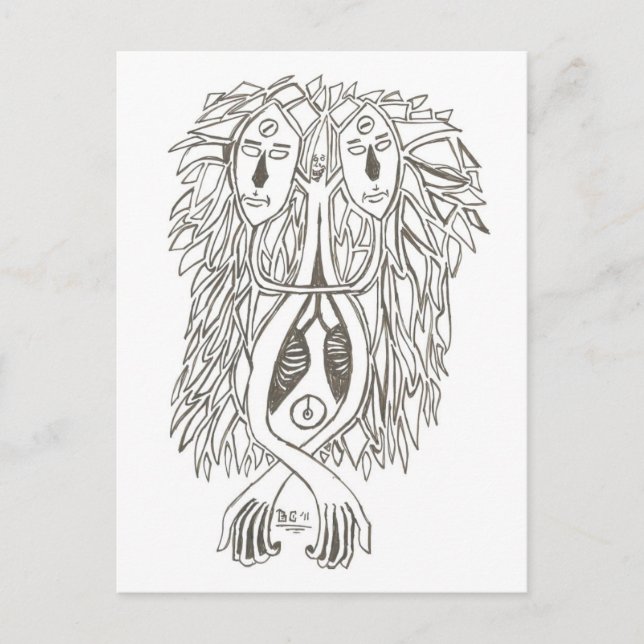 Cartão Postal O QUE ESTÁ NO CORREIO HOJE (Gêmeos) (Frente)