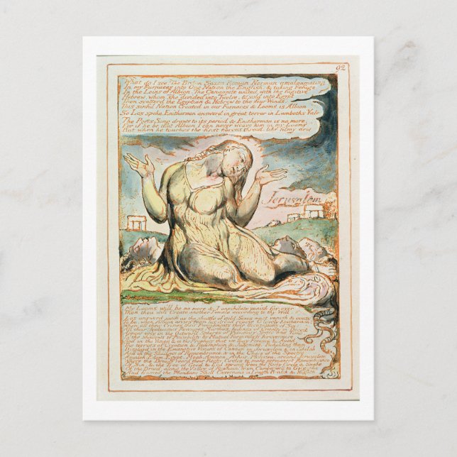 Cartão Postal 'O que eu Vejo!...', prato 92 de 'Jerusalém' (Be (Frente)