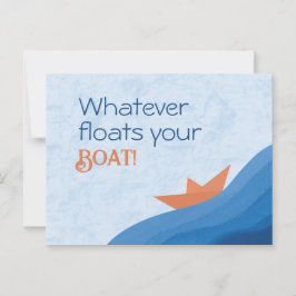 Cartão postal O que flutuar no seu barco