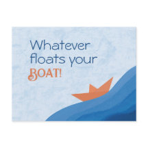 Cartão postal O que flutuar no seu barco