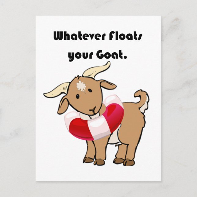 Cartão Postal O que flutuar no seu desenho sobre a vida humana (Frente)