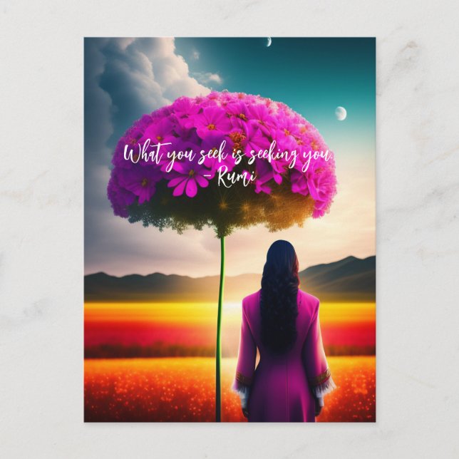 Cartão Postal O que você procura no Dreamscape Rumi Cote (Frente)