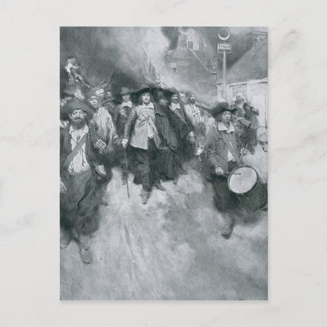 Cartão Postal O Queimamento de Jamestown (Frente)