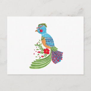 Cartão Postal O quetzal azul
