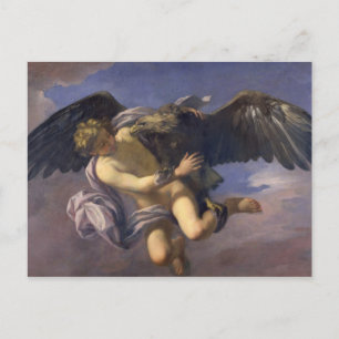 Cartão Postal O rapto de Ganymede, 1700 (óleo na canvas)