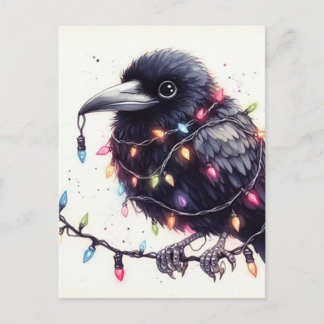 Cartão Postal O Raven de Natal (Frente)
