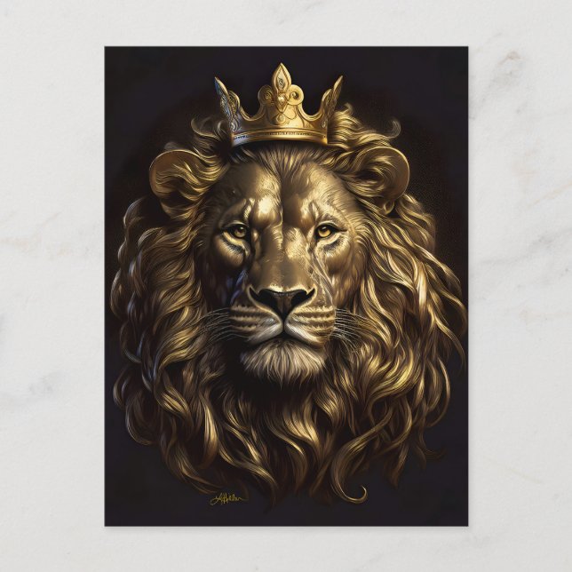 Cartão Postal O Rei! O Leão não-tão-covarde de Oz (Frente)