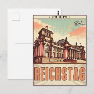 Cartão Postal O Reichstag - Platz der Republik em Berlim