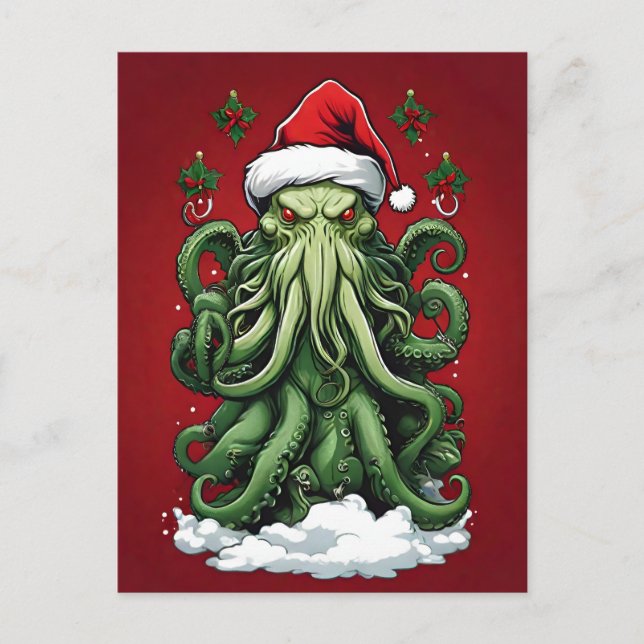 Cartão Postal O reinado de Yuletide de Cthulhu: Um Natal terríve (Frente)
