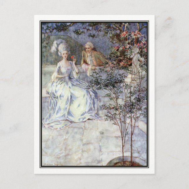 Cartão Postal O relógio ataca meia-noite de Millicent Sowerby (Frente)