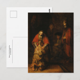 Cartão Postal O Retorno do Filho Pródigo por Rembrandt