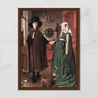 Cartão Postal O Retrato Arnolfini O Casamento Arnolfini De J