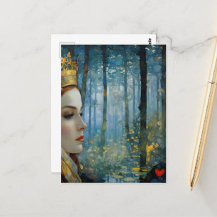 Cartão Postal O retrato de conto de coração perdido da Rainha