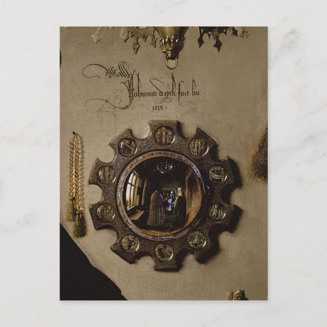 Cartão Postal O retrato de Giovanni Arnolfini (Frente)