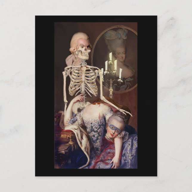 Cartão Postal O retrato do Un derrama l'Halloween (Frente)