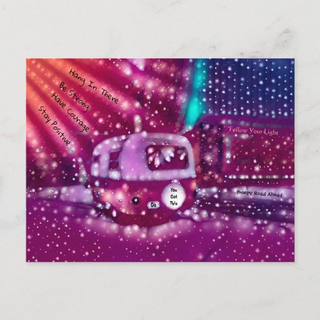 Cartão Postal O Retro De Camper Hippie Você Tem Este Inspiracion (Frente)