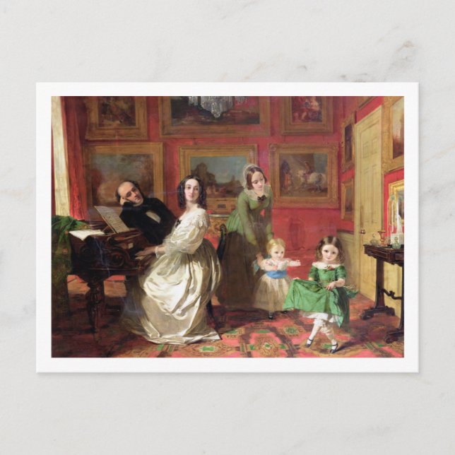 Cartão Postal O Rev. e a Sra. Palmer-Lovell com sua filha (Frente)