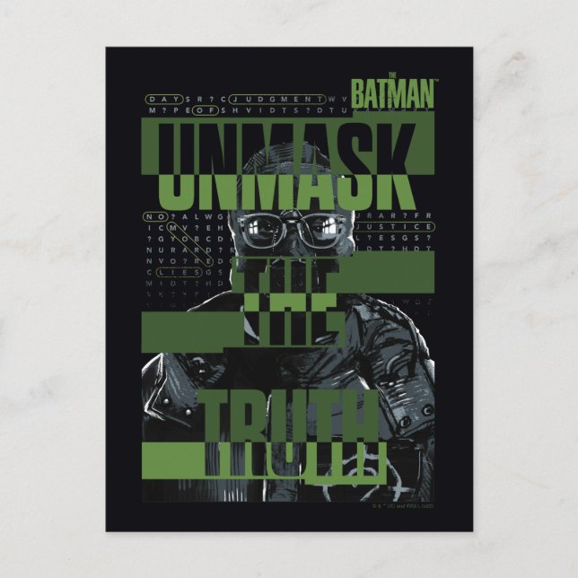 Cartão Postal O Riddler - Desmascarar A Verdade (Frente)