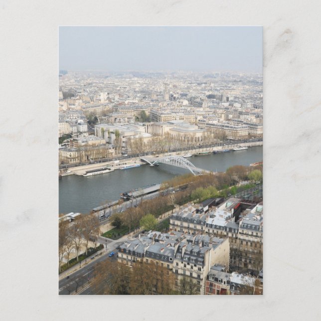 Cartão Postal O rio Sena em Paris, França (Frente)