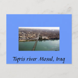 Cartão Postal O rio Tigris Mosul, Iraque