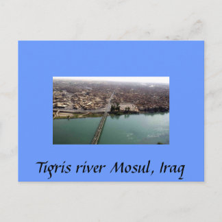 Cartão Postal O rio Tigris Mosul, Iraque