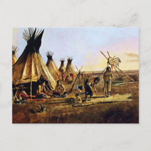 Cartão Postal “O Robe de Seda” por Charles M Russell