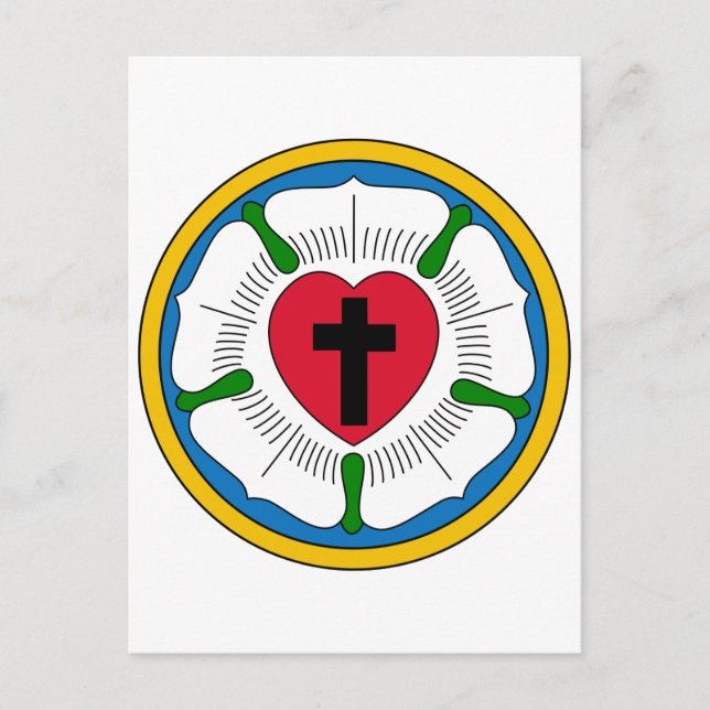 Cartão Postal O Rosa Luteranismo Luterano Martin Luther (Frente)