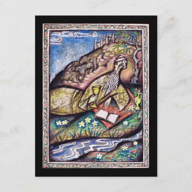 Cartão Postal O Rubaiyat de Omar Khayyam (Frente)