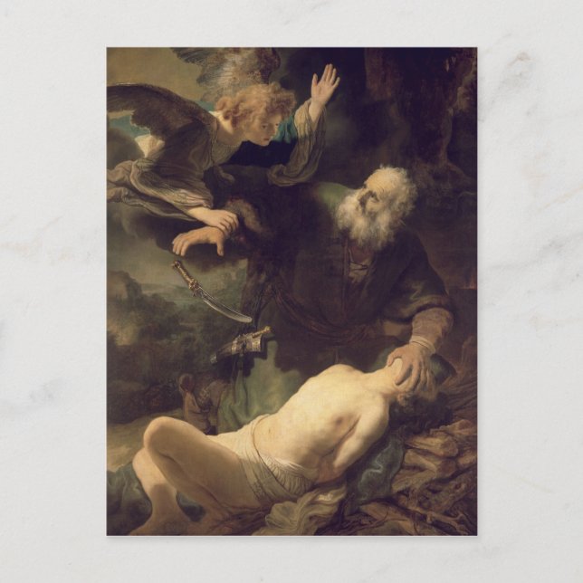 Cartão Postal O Sacrifício de Abraão, 1635 (Frente)