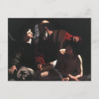 O Sacrifício de Isaac por Caravaggio Postcard